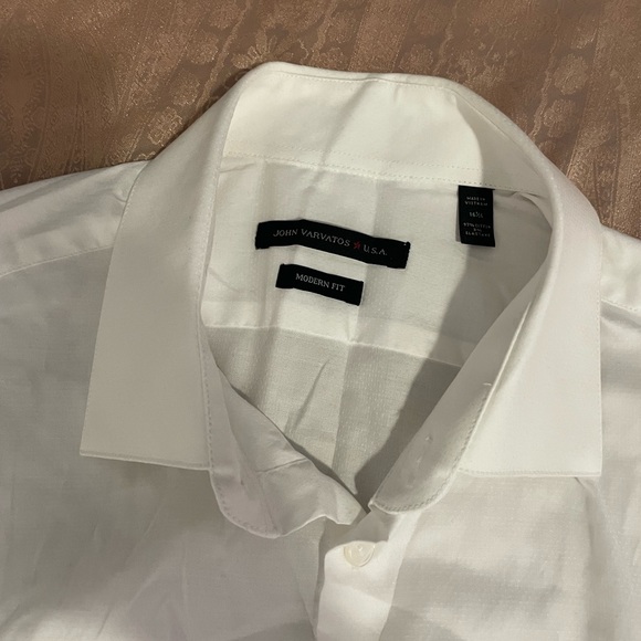 John Varvatos Modern White Dress Shirt Sz 16.5 - Picture 7 of 9